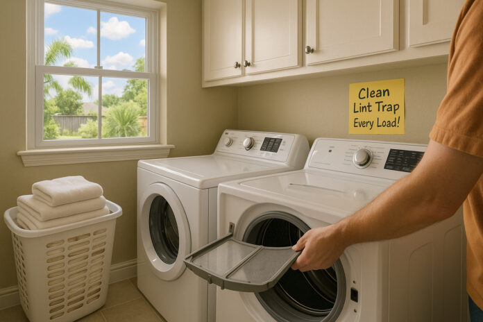 Cleaning Dryer Lint Trap